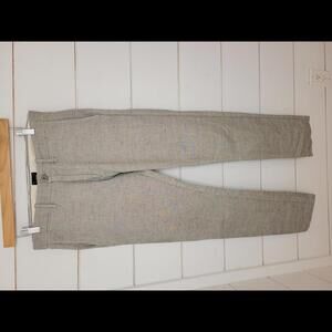 J CREW 29x32 oatmeal & black linen/cotton slim fit pants. 484